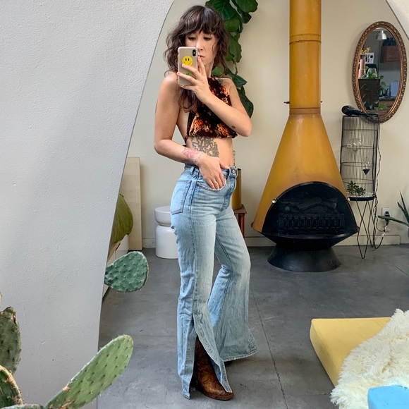Levi's Denim - Levi’s High Rise Side Slit Flare Jeans
